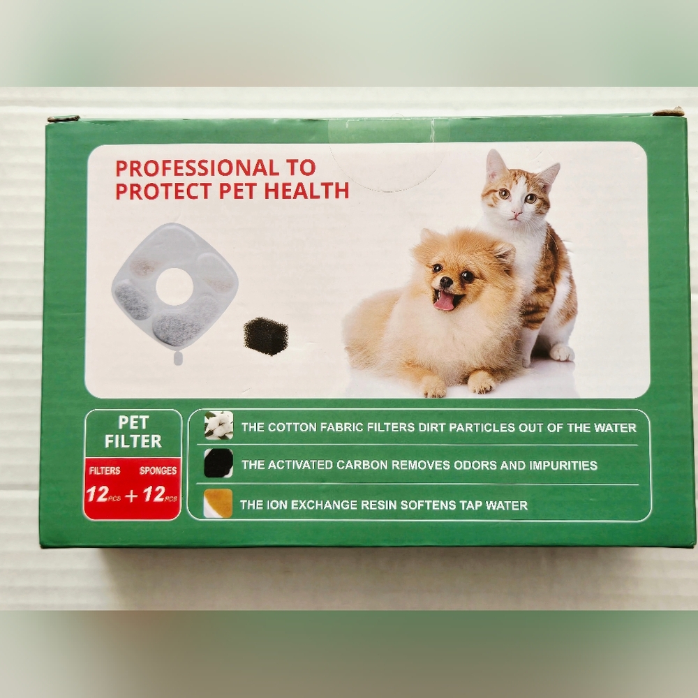 RBAYSALE Pet Water Replacement Filters New In Box 12 Sponges/12‎ Filters